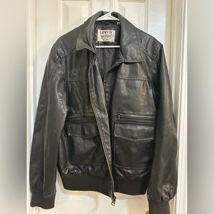 Men’s faux leather jacket. Good condition, size large.